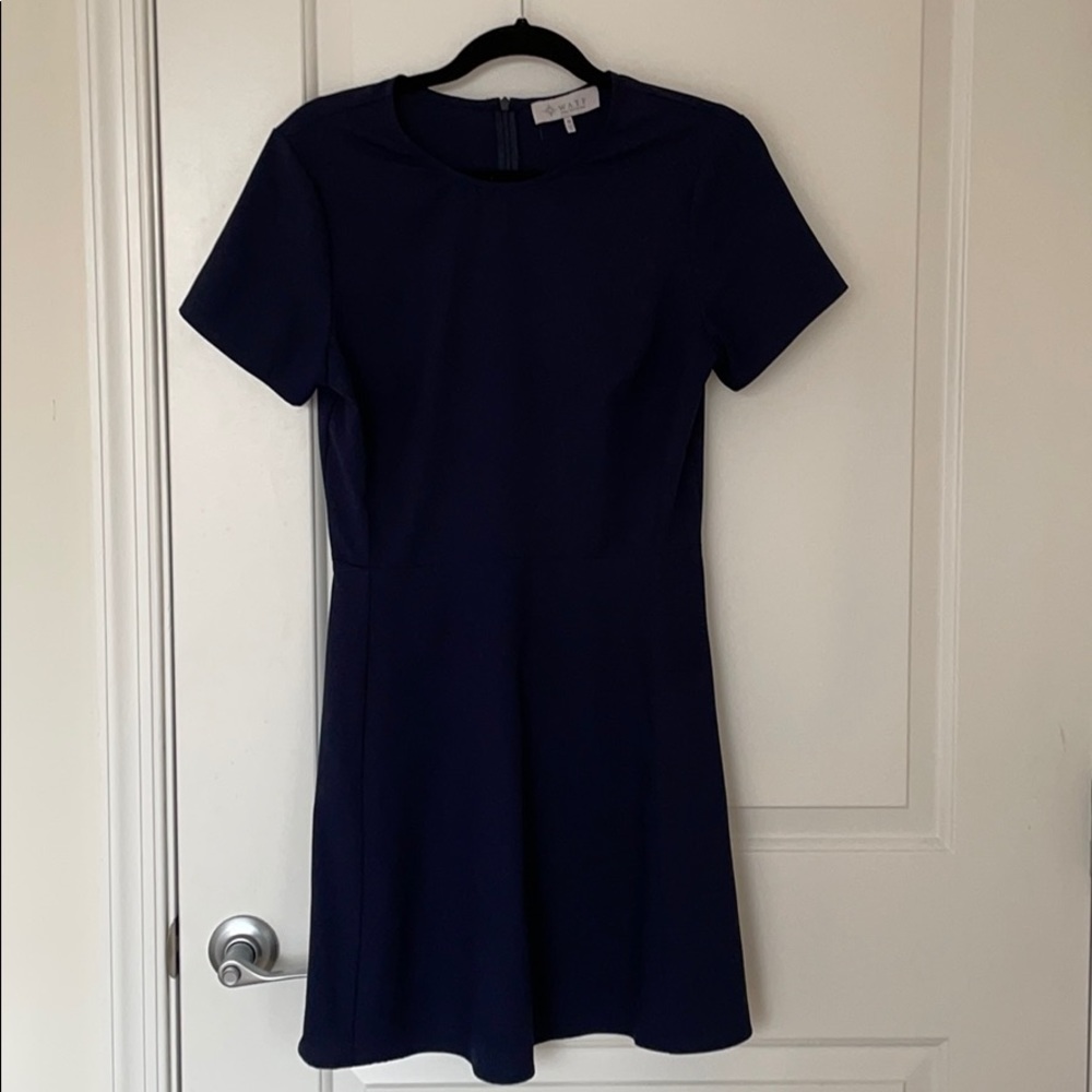 Navy blue Fit and flare mini dress